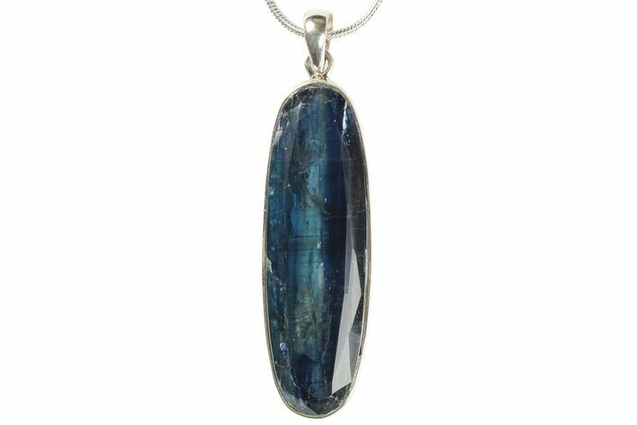 Faceted Kyanite Crystal Pendant (Necklace) - Sterling Silver #228441